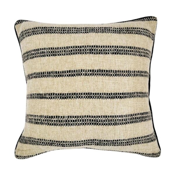 J.Elliot Home Savanna Cushion Pillow Household Decor 50x50x0.5cm Natural & Black