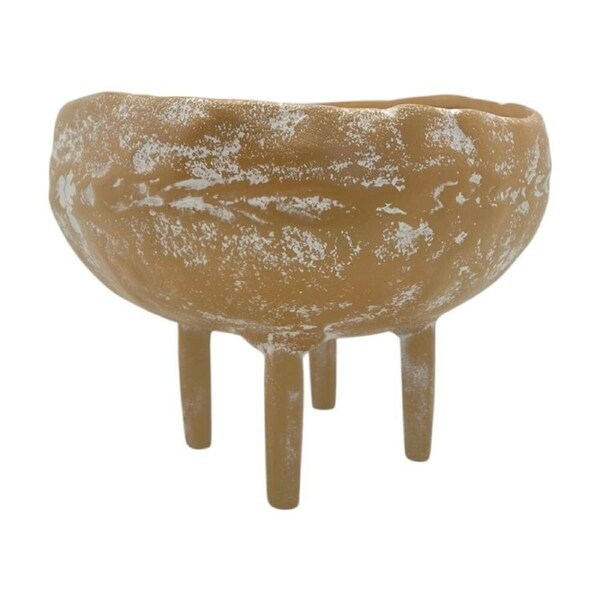 J.Elliot Home Mara Round Decorative Bowl w/ Legs 18x17x13cm Terracotta