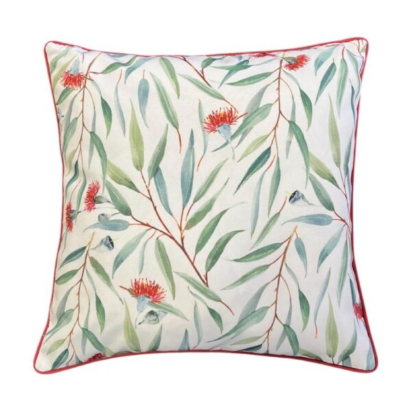 J.Elliot Home Wattle Outdoor Cushion Pillow Decor 50x50x12cm Green & Red
