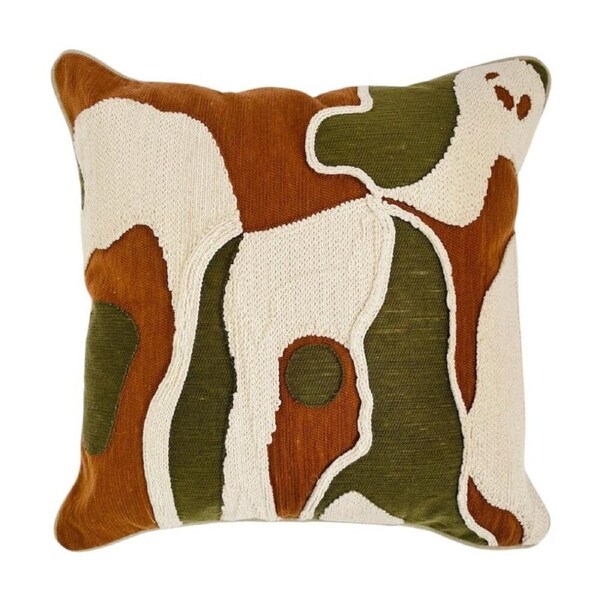 J.Elliot Home Nyla Cushion Pillow Household Decoration 50x50x0.5cm Ochre & Green