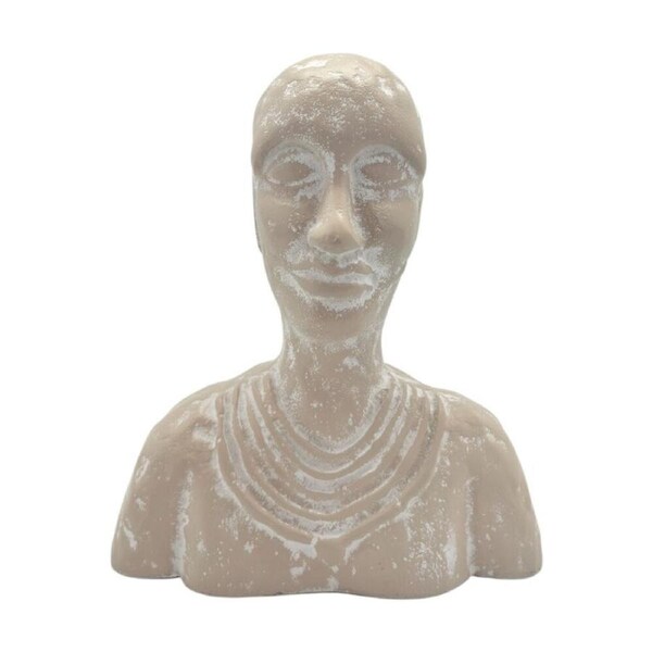 J.Elliot Home Mara Lady Face Sculpture House Decoration 18x10x20cm Whitewash