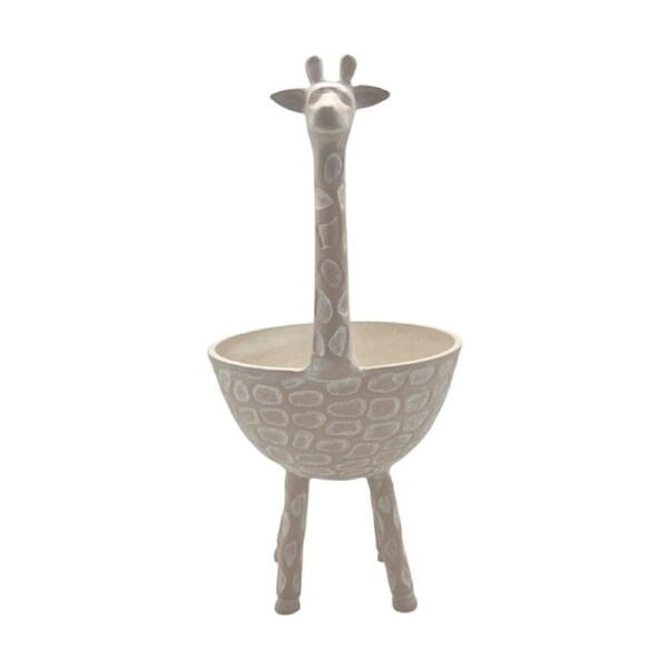 J.Elliot Home Mara Giraffe Decorative Bowl 21x16x33cm Whitewash