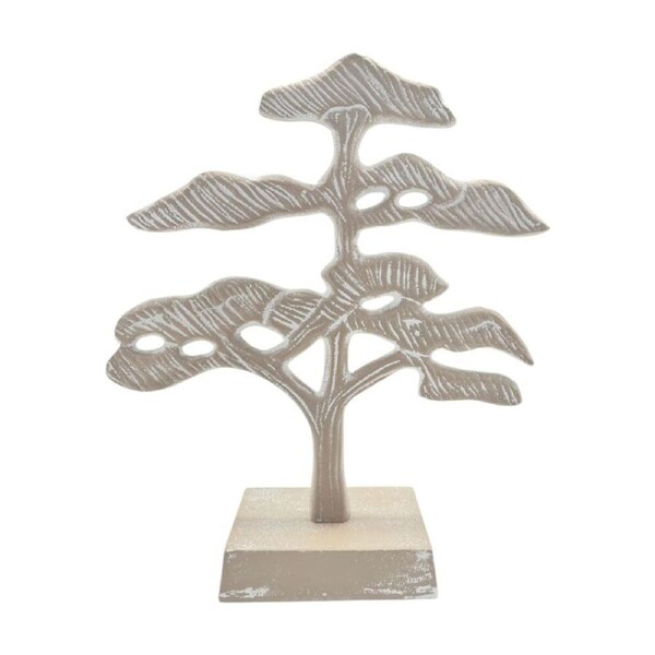 J.Elliot Home Mara Tree of Life Sculpture Decoration 28x9x34cm Whitewash