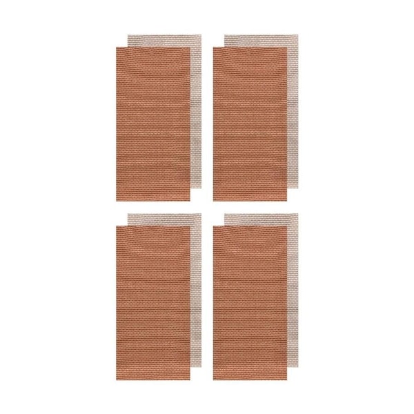 4x 2pc J.Elliot Home Field & Thread Woven Kitchen Tea Towels 50x70x2 Terracotta
