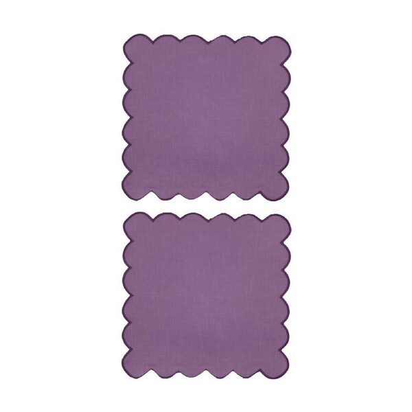 2x 4pc J.Elliot Home Sally Napkins Tableware 45x45x0.2cm Purple