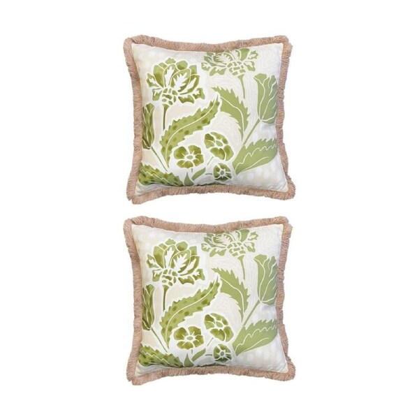 2PK J.Elliot Home Renna Outdoor Cushion Pillow Household Decor 50x50x12cm Olive