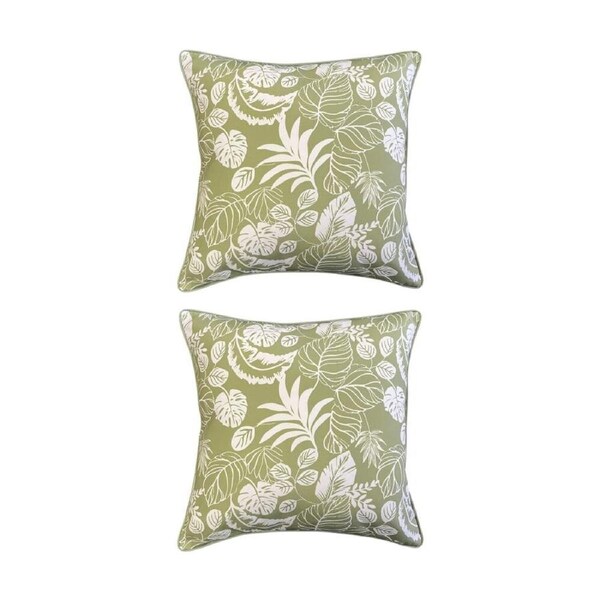 2PK J.Elliot Home Tiana Outdoor Cushion Pillow Household Decor 50x50x12cm Olive