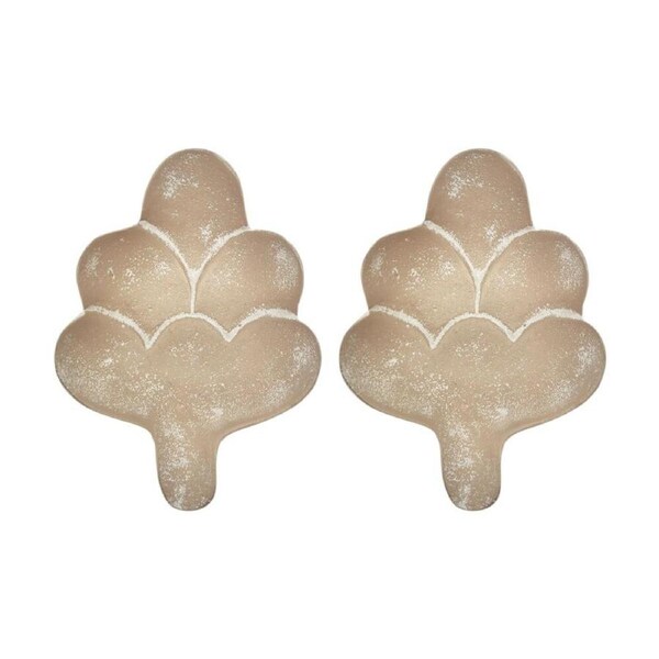 2PK J.Elliot Home Mara Nut Aluminium Serving Dish 18x13x3cm Whitewash