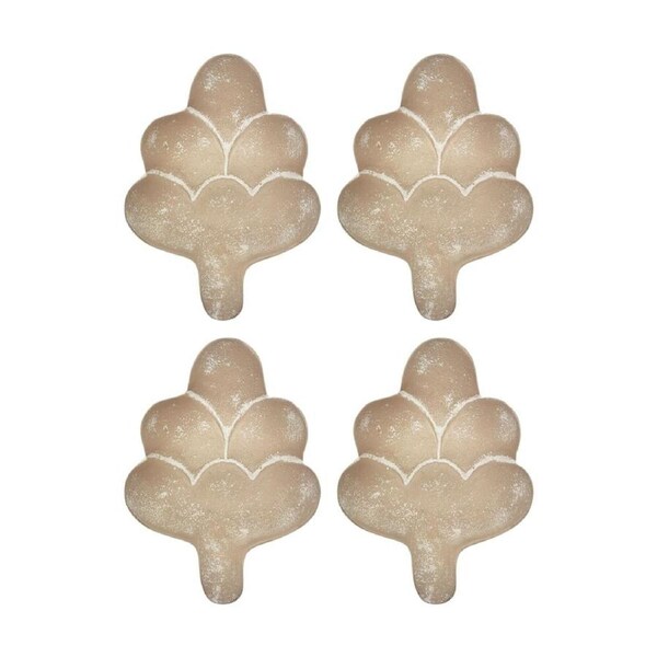 4PK J.Elliot Home Mara Nut Aluminium Serving Dish 18x13x3cm Whitewash