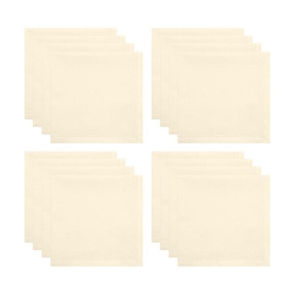 4x 4pc J.Elliot Home 100% Cotton Sally Napkins Tableware 45x45x0.2cm Cream