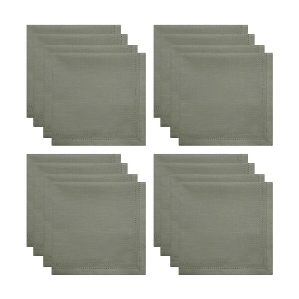 4x 4pc J.Elliot Home 100% Cotton Sally Napkins Tableware 45x45x0.2cm Green