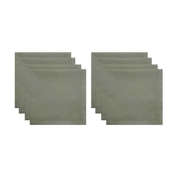2x 4pc J.Elliot Home 100% Cotton Sally Napkins Tableware 45x45x0.2cm Green
