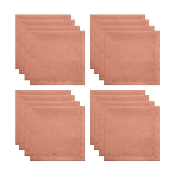 4x 4pc J.Elliot Home 100% Cotton Sally Napkins Tableware 45x45x0.2cm Terracotta