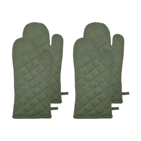 2PK J.Elliot Home Jules Oven Mitt Kitchen Accessory 19x35x2cm Olive Green
