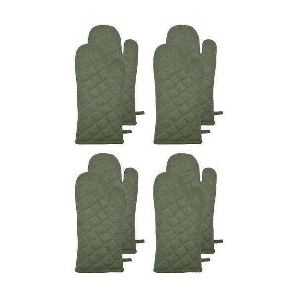 4PK J.Elliot Home Jules Oven Mitt Kitchen Accessory 19x35x2cm Olive Green