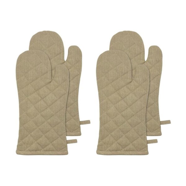 2PK J.Elliot Home Jules Oven Mitt Kitchen Accessory 19x35x2cm Beige