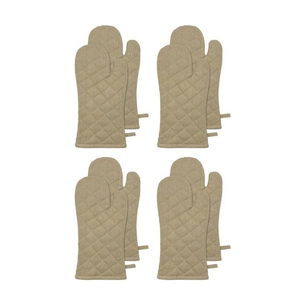 4PK J.Elliot Home Jules Oven Mitt Kitchen Accessory 19x35x2cm Beige