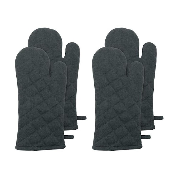 2PK J.Elliot Home Jules Oven Mitt Kitchen Accessory 19x35x2cm Charcoal