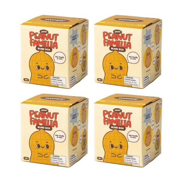 4PK Smoko Peanut Familia Blind Box Toy Collectable Figurine 15Y+ Assorted