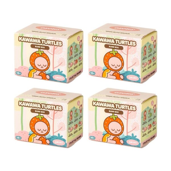 4PK Smoko Kawawa Turtles Blind Box Toy Collectable Figurine 15Y+ Assorted