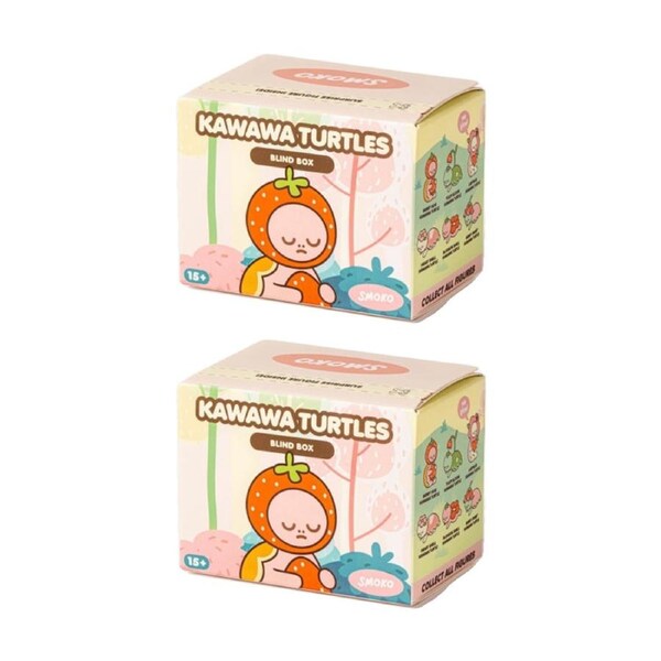 2PK Smoko Kawawa Turtles Blind Box Toy Collectable Figurine 15Y+ Assorted