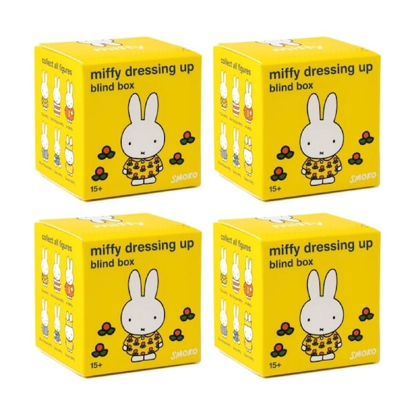 4PK Smoko Miffy Dressing Up Blind Box Toy Collectable Figurine 15Y+ Assorted