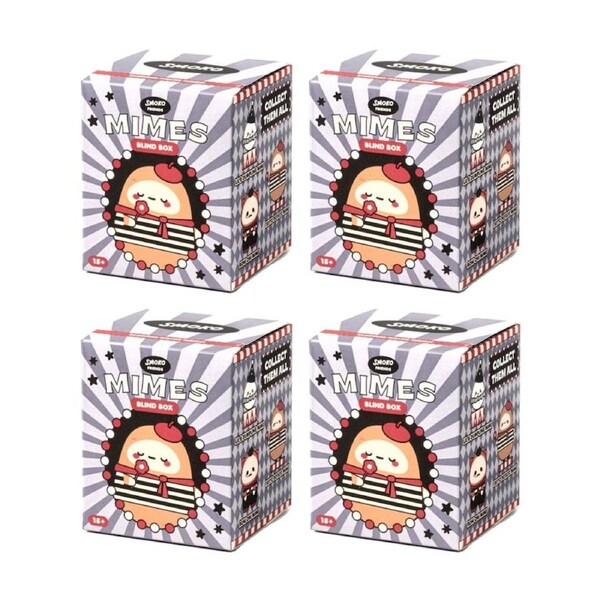 4PK Smoko Friends Mimes Blind Box Toy Collectable Figurine 15Y+ Assorted