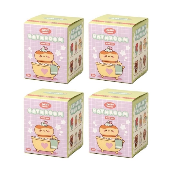 4PK Smoko Friends Bathroom Blind Toy Collectable Figurine 15Y+ Assorted