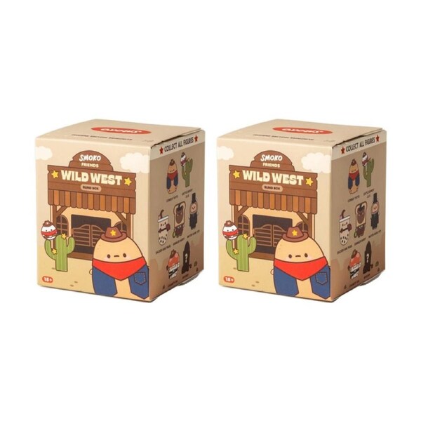 2PK Smoko Friends Wild West Blind Box Toy Collectable Figurine 15Y+ Assorted