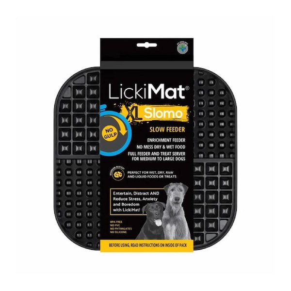 Lickimat Dog Feeder Slomo Black X-large
