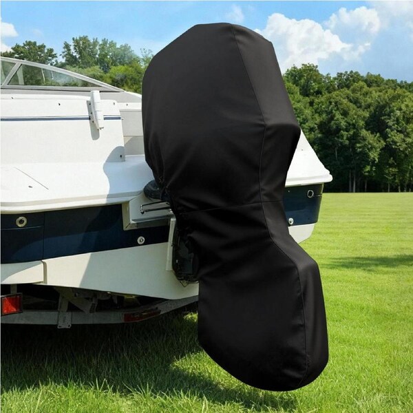 Seamanship Full Outboard Boat Motor Engine Cover Dust Rain Protection 100hp-150hp 600D Black