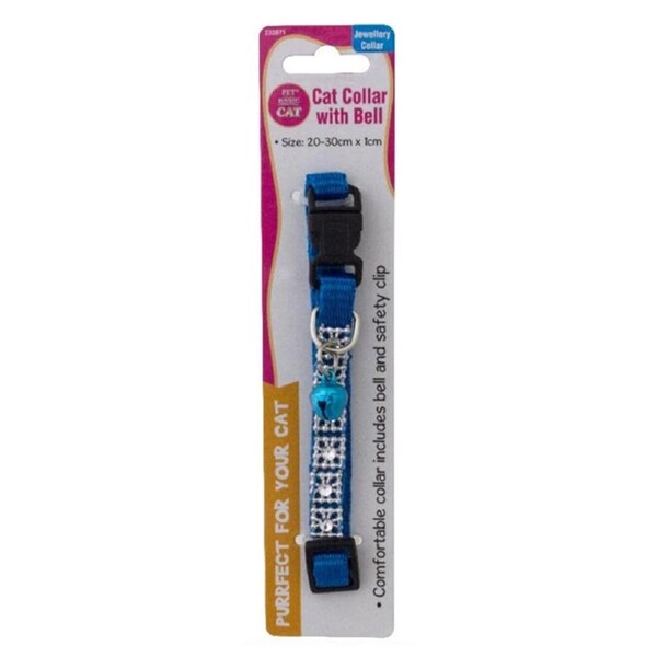 Deal365 Cat Kitten Dog Puppy Collar Pet Safety Release Clip Adjustable Length Bling Bell