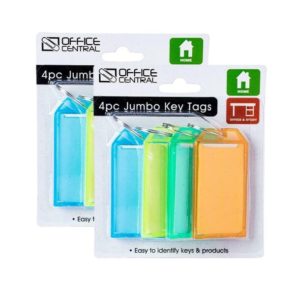 Deal365 2Pack 4Pcs Plastic Luggage Key Tags Luggage Tags