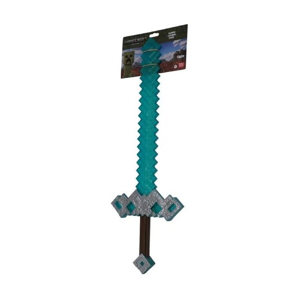 Minecraft The Movie Diamond Sword - Kids Toy Sword Blue - Imaginative Toy Play -