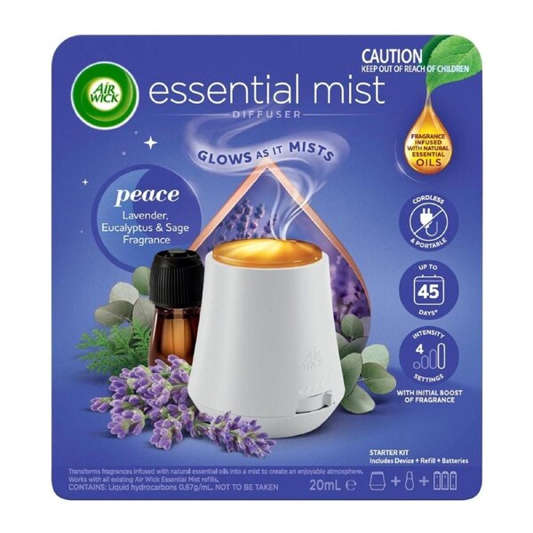 Airwick Essential Mist Diffuser 20mL - Peace Lavender Eucalyptus Sage