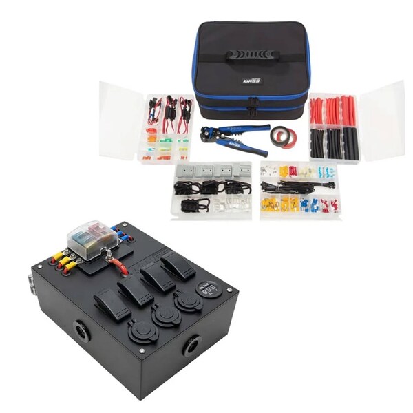 Kings 12V Compact Control Box + Kings 12V Bush Electric DIY Kit 310 Pcs