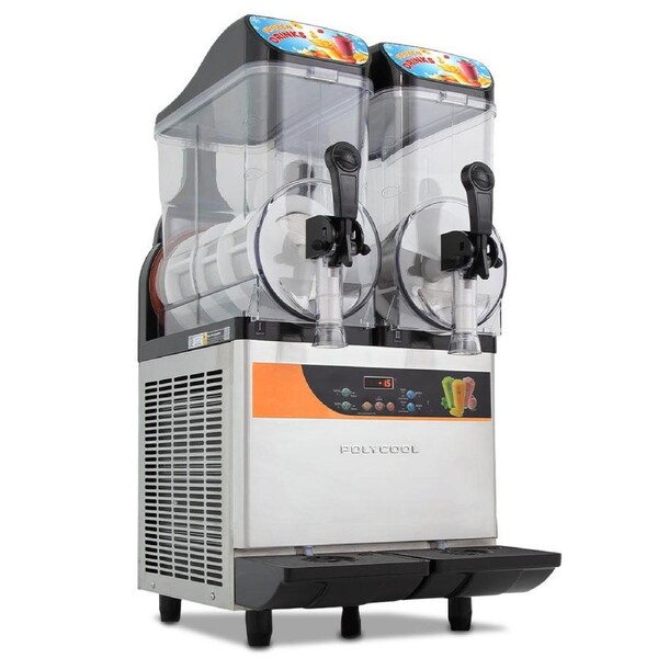 PolyCool 24L Double Tank Commercial Slush Machine Digital Control Panel, SAA Approved, Juice and Frozen Slushy Maker