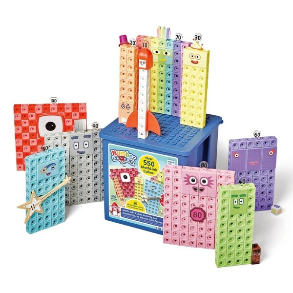 Numberblocks Heroes with Zeroes MathLink Cubes Activity Set
