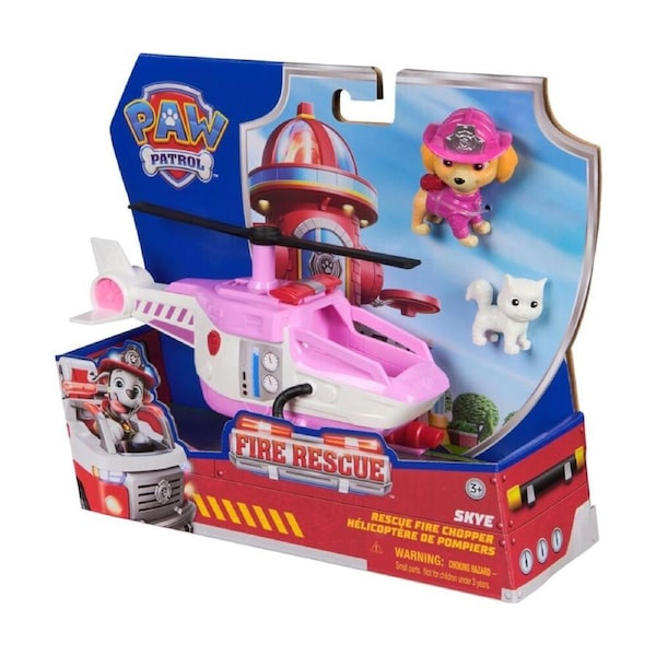 Paw Patrol Skye Rescue Fire Helicopter Chopper Vehicle Childrens Toy 3Y+ Pink