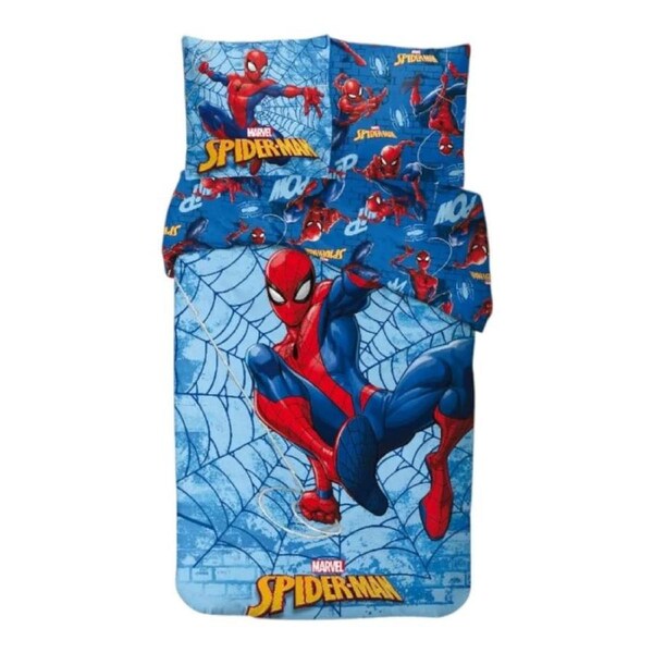 Marvel Spider-Man Urban Hero Kids Cotton Quilt Cover Set - Single Bed Size