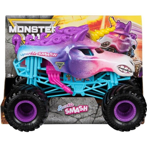 Monster Jam 1:24 Scale Sparkle Smash Diecast Vehicle