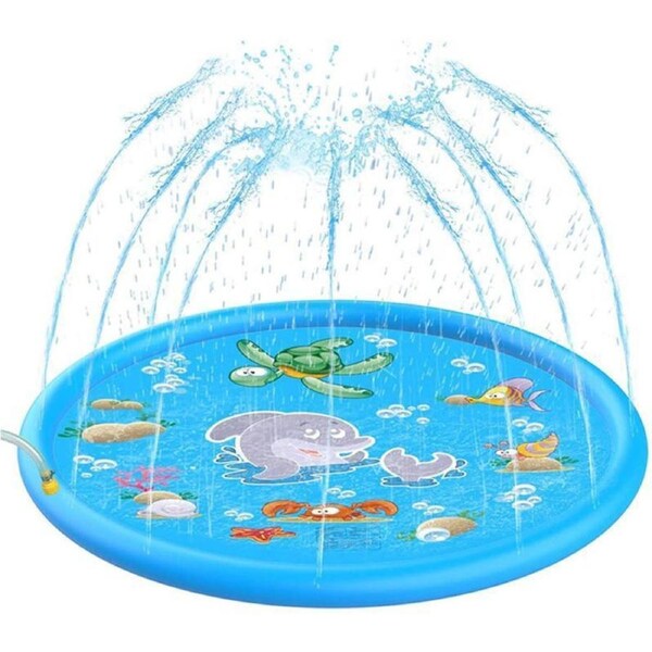 Outdoor Dog Splash Pad 100cm Inflatable Sprinkler Play Mat