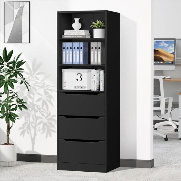 ALFORDSON Office Storage Cabinet Drawers Black