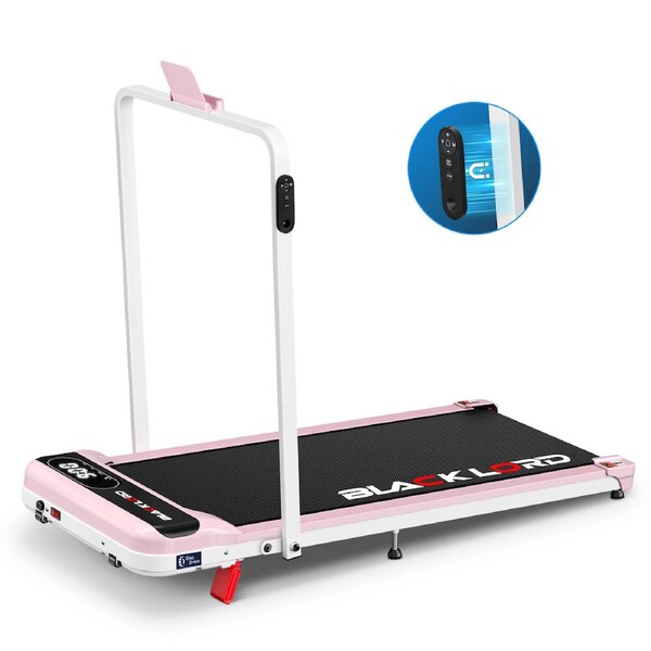 BLACK LORD 8% Incline Treadmill Foldable Walking Pad Under Desk Pink