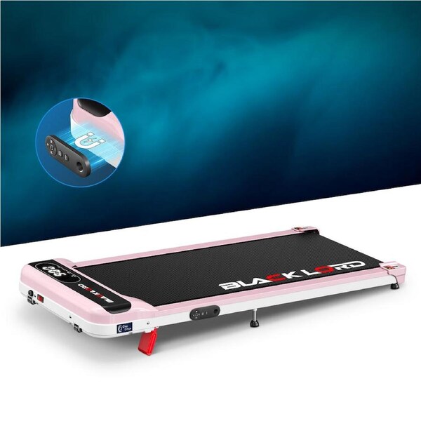 BLACK LORD 8% Incline Treadmill Electric Walking Pad Under Desk Pink