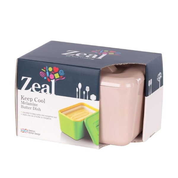 Zeal Keep Cool Melamine Butter Dish - Pink