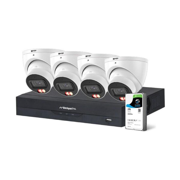 6.0MP AI Smart Dual Light CCTV Kit with 4 Cameras (2TB)