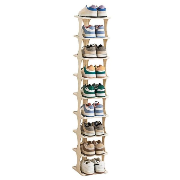 Catzon 9 Tier Adjustable Shoe Organizer for Closet Narrow Entryway