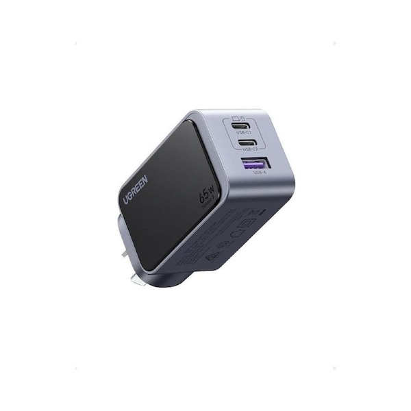 UGREEN Nexode S 65W USB C Charger 3 Port GaN Fast Charging Compact Wall Charger