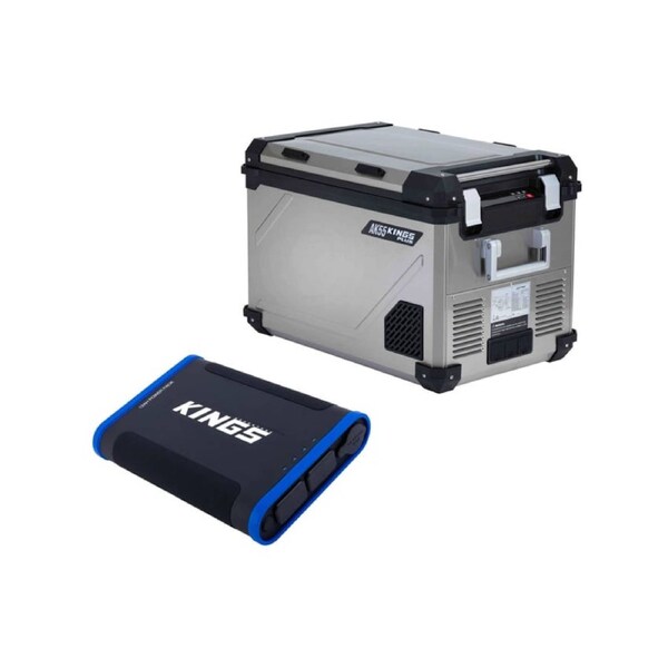 Kings AK55 Camp Fridge/Freezer 55L-5yr Wrnty-SECOP Compressor+ 12Ah Power Pack